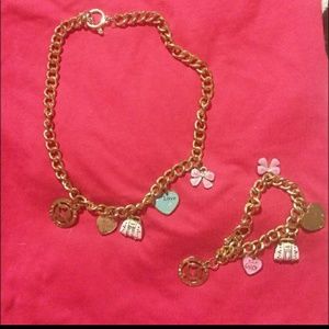 Women juicy jewelry bracelet and necklace